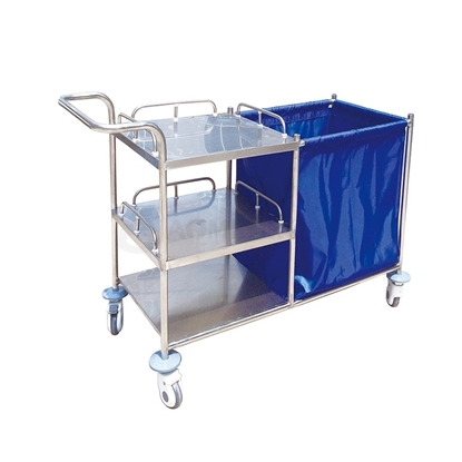 Picture of Hospital Triple Trays Trolley with Waste Bin AO-SSB002