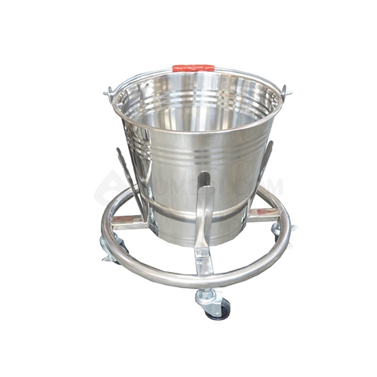 Picture of Stainless Steel Kick Bucket on Casters AO-SSA011