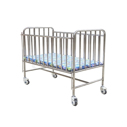 Picture of Stainless Steel Crib with Wheels AO-SSA012