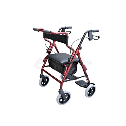 Picture of Durable Outdoor 4-Wheel Rollator Red(AO-AR105)