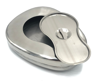 Image de Stainless steel bed pan with lid